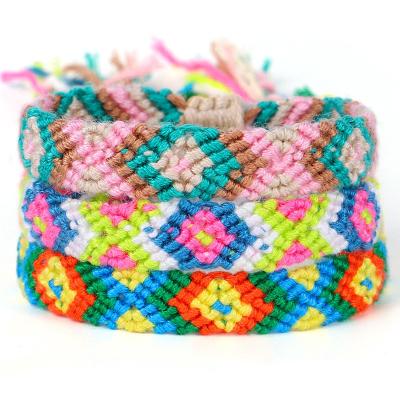 China Eco-Friendly (UA281 Nickel Free Drop Shipping Custom Wholesale Ethnic Handwoven Bracelets Cheap Friendship Cotton Friendship Bracelets for sale