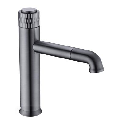 China High Quality Moden Deck Mounted Zinc Single Handle Moden Single Hole Black Single Hole Faucet Sink Mixer Tap for sale