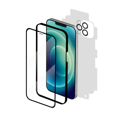 China Mobile Phone Guard Full Protective 360 ​​Degree Phone Set For Apple iPhone 12 3D Clear Glass And Camera Lens Protector With Phone Case for sale