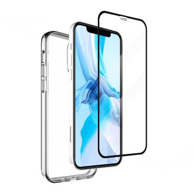 China Lightweight Shockproof Clear Mobile Phone Case PC Protector TPU 2.5D Screen Back Cover For iPhone 7 8 X XS Max 11 12 Pro for sale