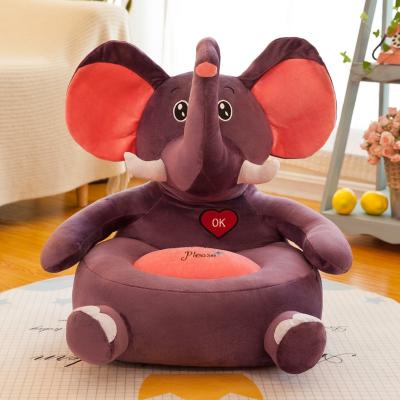 China Animal Sofa Chair Soft Plush Sofa Plush Material+Cartoon Kids PP Cotton Chair Cheap Elephant Cute Dog Giraffe for sale