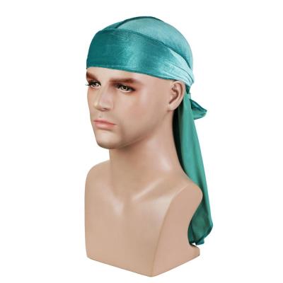 China Custom Logo Polyester Velor / Velvet / Silk Shiny Designer Durag for sale