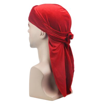 China Custom Silk Logo Velvet/Red Velvet/Silk Velvet Wholesaler Durag for sale