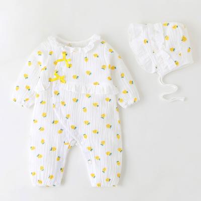 China 100% Cotton Double Cloth Comfort Clothes Baby Spring and Autumn Newborn Baby Rompers Overalls for sale