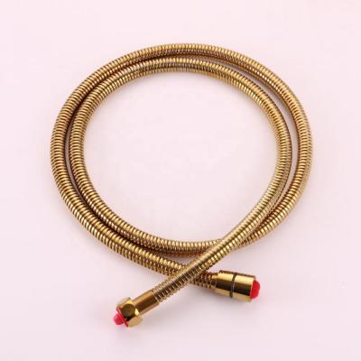 China Bath Zirconium Gold Shower Tube Custom Flexible Shower Hose For Bathroom for sale