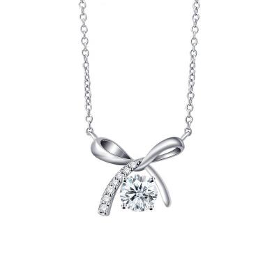 China CLASSIC Ready To Ship In Stock 925 Sterling Silver BOWKNOT Charm Wedding Jewelry Set Women for sale