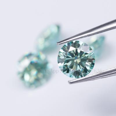 China Opalescent / Opalescent Zuanfa Lab Grown Gems For Moissanite Ring Moissanite Miner 1ct Green Moissanite Custom Color for sale