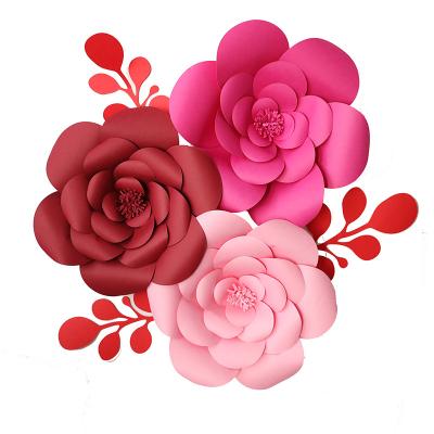 China - Paper flower wedding room background wall shopping mall store window decoration for sale