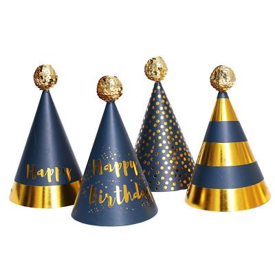 China - Net Red Hot Stamping Picnic Hat Children's Party Birthday Party Photo Props Birthday Decoration Hat Photo Props for sale