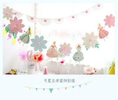 China - Three-dimensional garland flowers decoration for kids party decoration supplies bunting for sale