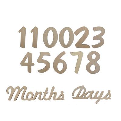 China Wooden Month Age Month Birth Newborn Baby Photo Props 12 Months Growth Wooden Disc OEM for sale