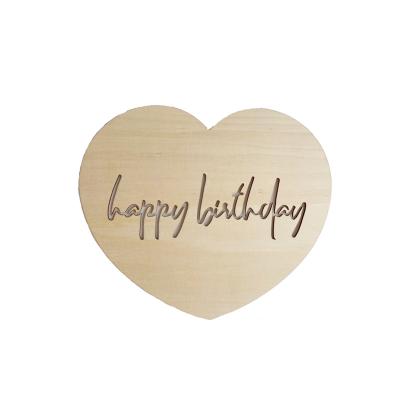 China - Photo Booth Wooden Prop Happy Birthday Sign Wooden Sign For Birthday Party Supplies Porch Sign for sale