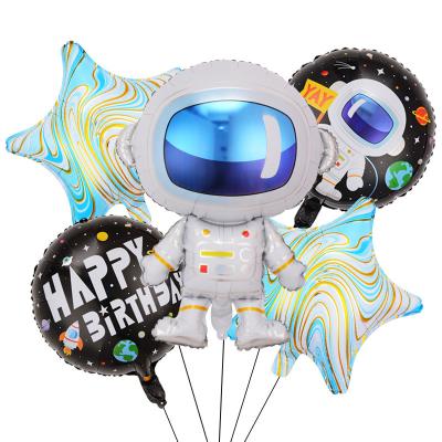 China 2021 Hot Selling Unique Design High End Unique Design Cartoon Inflat Universe Rocket Foil Balloon Hot Foil Balloon Theme for sale