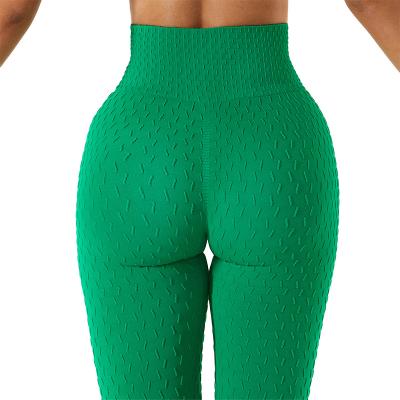 China High Waisted Yoga Workout Tights Activewear Tiktok Gym Sport Pants Breathable Fitness Clothing Gaiters Butt for sale