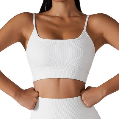 China Breathable Logo Gym Fitness Suit Yoga Bra Custom Fitness Workout Cropped Tops Women Lift Up Sports Bra for sale