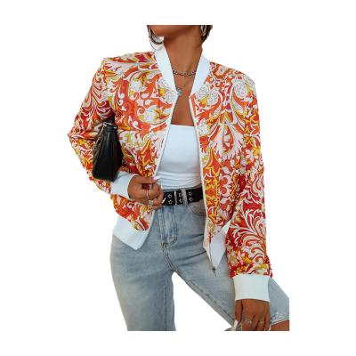 China Breathable Custom Design New Fashion Spring Jacket High Quality Printed Casual Baseball Jacket Long Sleeve Outdoor Casual Top Zipper for sale