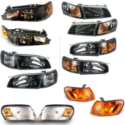 China Automobile Lamp Black Face Headlight Lamp With Corner Light For Corollla AE101 1999 OEM 81110-13610 R 81115-13610 L for sale