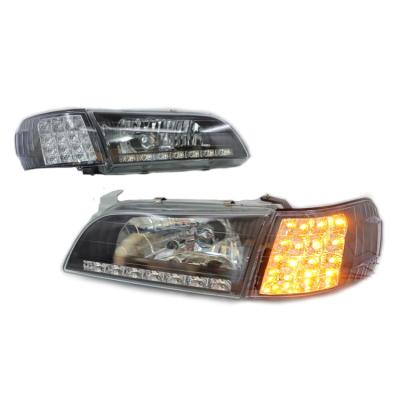 China Automobile Lamp Crystal Black LED Head Light Lamp Set For Corolla AE100 AE101 OEM 1993-1997 81110-1E280A 81115-1E550A for sale