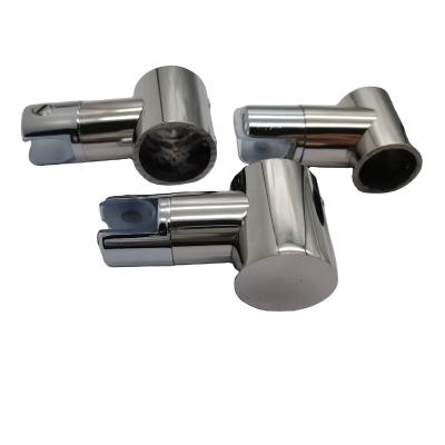 China Home Glass Clamp Glass Door And Stainless Steel Pipe Connection For Bathroom Glass Hardware for sale