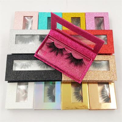 China Recyclable Custom Holographic Eyelash Packaging Box With Mirror For Eyelash for sale