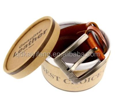 China Wholesale Luxury Single Round Leather Belt Paper Packaging Boxes Recyclable for sale