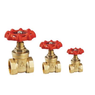 China General China Supplier 2 PC Water Brass Manual Valve 1 Inch Female Thread Inch Gate Valve for sale