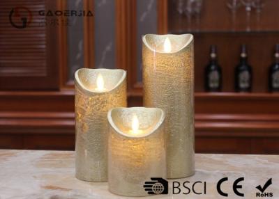 China Dancing Flame Battery Operated Candles , Romantic Flickering Flame Led Wax Candle for sale