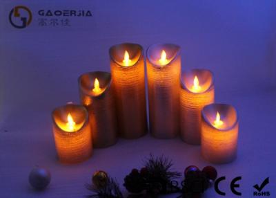 China Warm White Moving Flame Battery Candles , Flameless Outdoor Candles With Remote for sale