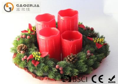 China Red Color Decorative Led Candles With Remote Control D8.5X12/14/16/18cm for sale