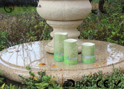 China 3 Flameless Led Wax Candles , Flameless Outdoor Candles Glitter Finish for sale