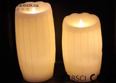 China 2 Size Led Table Candles Fashionable , Electric Votive Candles Ivory Color for sale