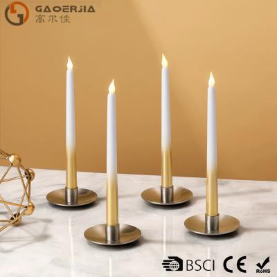 Cina Candele senza fiamma a pile della conicità del LED con argento dipinto in vendita