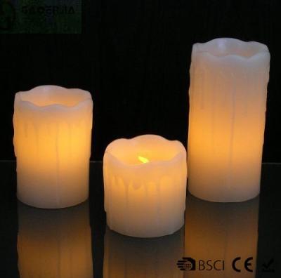 China 3 Set Flickering Electric Battery Operated LED Candles for Holiday / Wedding for sale