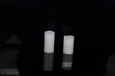 China Brown Led Pillar Candles With Laser Picture / Flower Image / Spot for sale