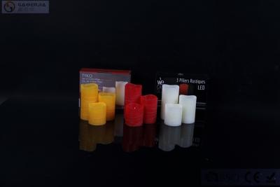 China Real Wax Small Moon Candles , Yellow Flickering LED Flameless Candles for sale