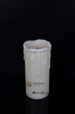 China Big Size Real Wax Led Candles Environmental Protection With Dripping Finish for sale