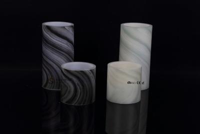 China Patterned Multi Colored Led Pillar Candles , Flameless Candle Light Color Changing for sale