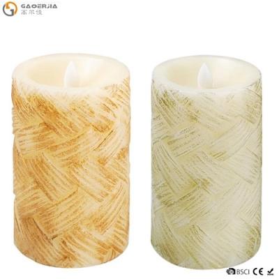 China Classical Led Garden Moving Flame Battery Candles Color Changing With Remote for sale