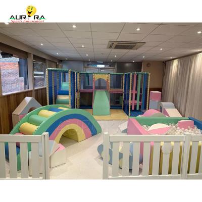 China Baby Soft Play Set Populaire speeltuin Indoor Kleurrijke Draagbare Sensorische Kamer Te koop