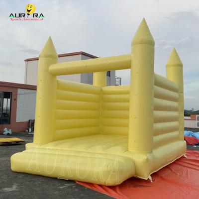 China Adults Kids Inflatable Bouncy Castle Yellow Wedding Jumping Bouncy Castle ROHS EN71 for sale