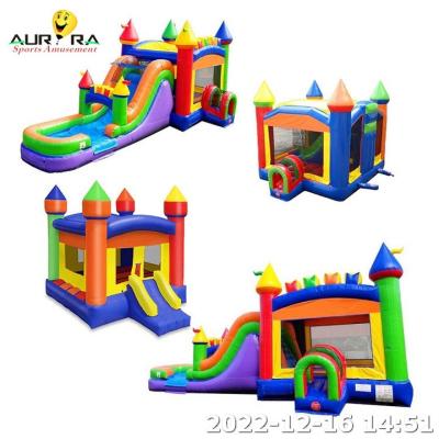 China Commercial Inflatable Castle Bounce House For Kids Jumping Castle With Water Slide for sale