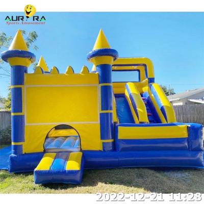 China Bounce Houses opblaasbare uitsmijter aangepast prinses Bouncy Castle met glijbaan Te koop