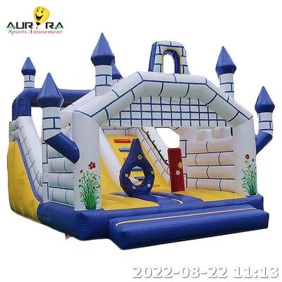 China Large Bounce House Inflatable Commerical Camelot Knight Snowy White Obstacle Combo for sale