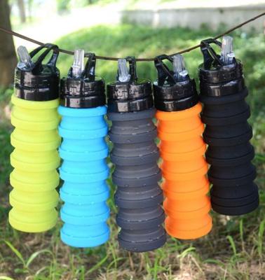 China Viable hot sale silicone collapsible sports collapsible water bottle for wholesale for sale