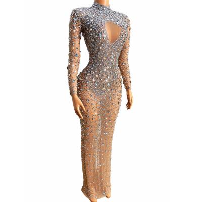 China Anti-Static Dance Costumes For Women Dancewear Nightclub Singer Evening Dress for sale