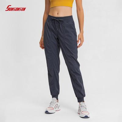 China New Breathable INS Pocket Woven Yoga Pants Loose Gaiters Pants Quick-Drying Elastic Sports Pants Casual Women for sale