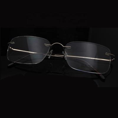 China Fashionable NO MOQ Popular Metal Glass Optical Frame Titanium Rimless Eyewear Optical Frames for sale