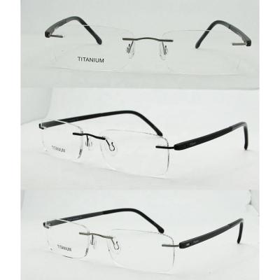 China Reading Glass Rimless Titanium Optical Frames, Thin Eyeglass Frames, Optical Frames En Titanium for sale