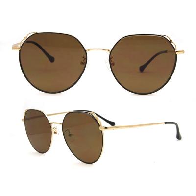 China Fashion Sunglasses Shape New Designer Sunglasses For Man Woman High Quality Italy Design Retro Round Metal Fashion Sunglasses for sale