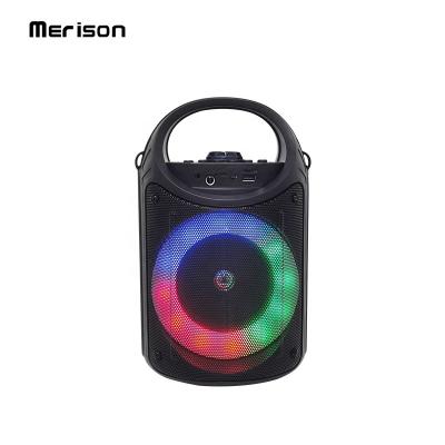 China Full Range Function 12W 6.5inch Colorful Phone Led Loud Powered Flashing Light Party Box Bluetooth Wireless Stereo Speaker for sale